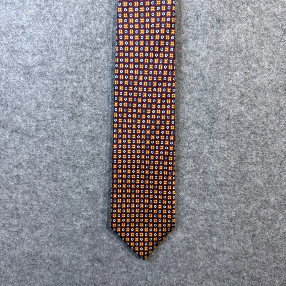 Barneys New York‎ Souda Italy Silk Necktie Geometric Pattern Men's Tie